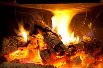 Image showing Cosy fireplace