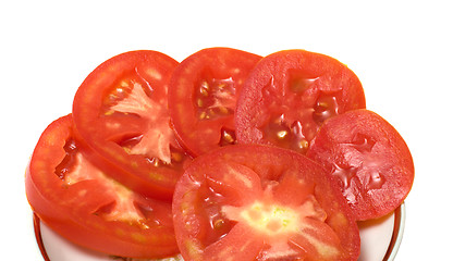 Image showing Slices of tomato.