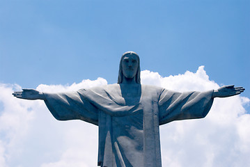 Image showing Christ statue in Corcovado in Rio de Janeiro