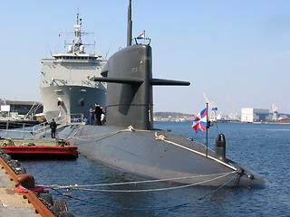 Image showing Docked submarine
