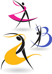 Image showing The letters in the form of gymnastic figures