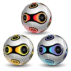 Image showing Colorful Soccer Balls