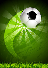 Image showing Grunge soccer ball background