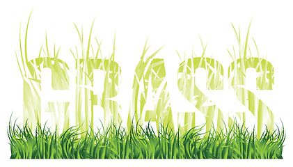 Image showing Grass and the words 