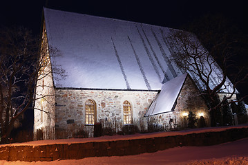 Image showing christmas night scenery in Finland