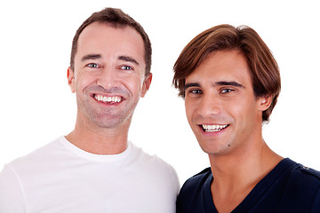 Image showing two casual men, smiling