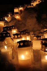 Image showing Candles in Christmas night