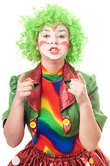 Image showing Portrait of female clown