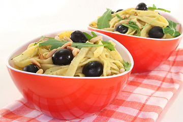 Image showing Pasta with rucola