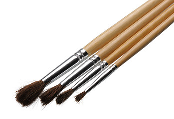 Image showing Set of brushes for painting.