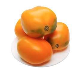 Image showing Multicolored tomatoes, isolated