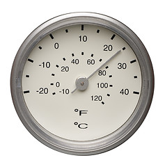 Image showing Dial of thermometer, isolated