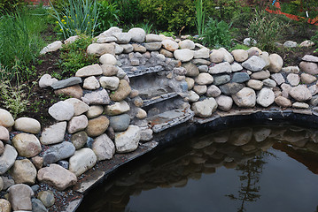 Image showing garden pond