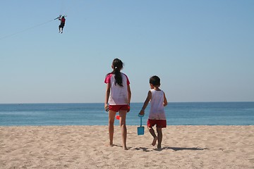 Image showing Children on Mexico Beach