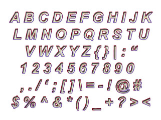 Image showing Beautiful Alphabet to cut out