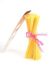 Image showing Italian pasta with spaghetti measure template