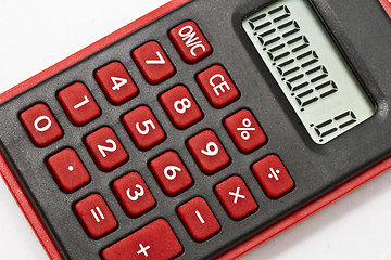 Image showing Mini red calculator