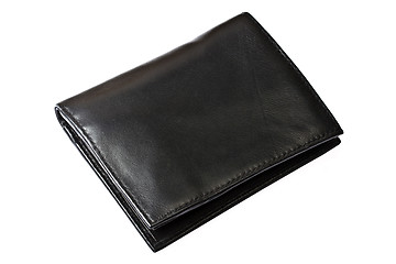 Image showing Black wallet isolated on white 