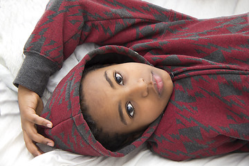 Image showing Boy resting in his bed