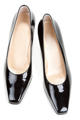 Image showing Black feminine varnished loafers