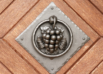 Image showing Steel doorknob with ring 