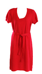 Image showing Red feminine knitted gown