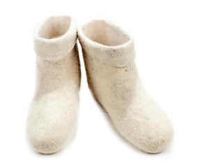 Image showing Pair light woolly lock footwear