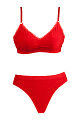 Image showing Kit red panties and bra