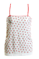 Image showing Light feminine tanktop with red pattern