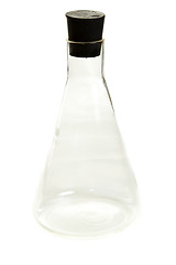 Image showing Transparent chemical flask with stopper