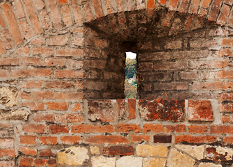 Image showing Loop-hole in the brick wall