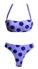 Image showing Blue swimsuit with a circular pattern