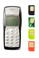 Image showing Old mobile phones