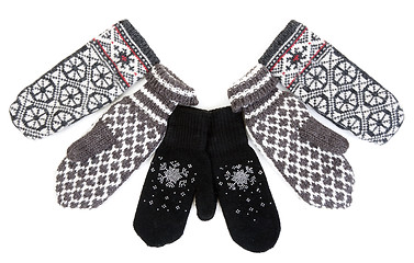 Image showing Winter knitted gloves