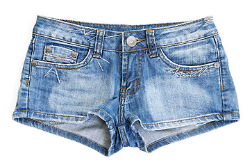 Image showing Blue jean shorts