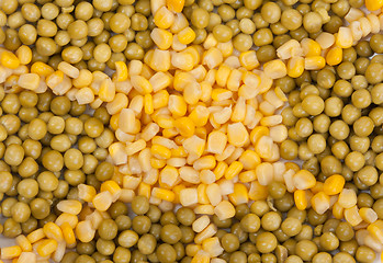 Image showing Yellow corn and green beans