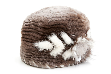 Image showing Women's fur hat with the pattern