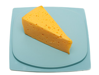 Image showing Piece of fresh cheese