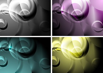 Image showing Backgrounds with abstract rings