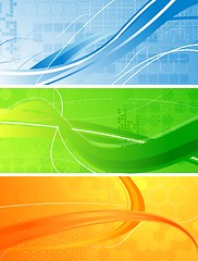 Image showing Vibrant tech banners