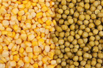 Image showing Yellow corn and green beans