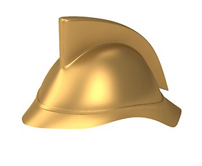 Image showing Fireman helmet 3d rendered