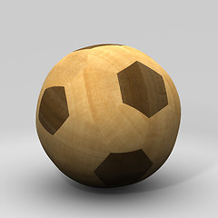 Image showing wooden soccer ball
