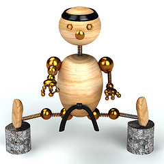 Image showing karate wood man