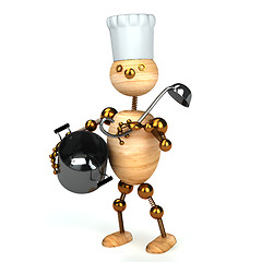 Image showing wood man cook