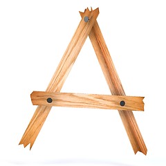 Image showing wooden letter a