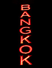 Image showing Red Bangkok sign