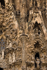 Image showing unfinished gothic cathedral Sagrada Familia in Barcelona, Spain