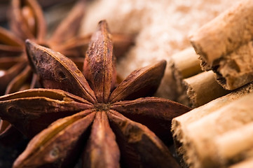 Image showing aromatic spices with brown sugar 