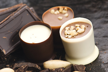 Image showing chocolates with sweet almonds